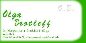 olga drotleff business card